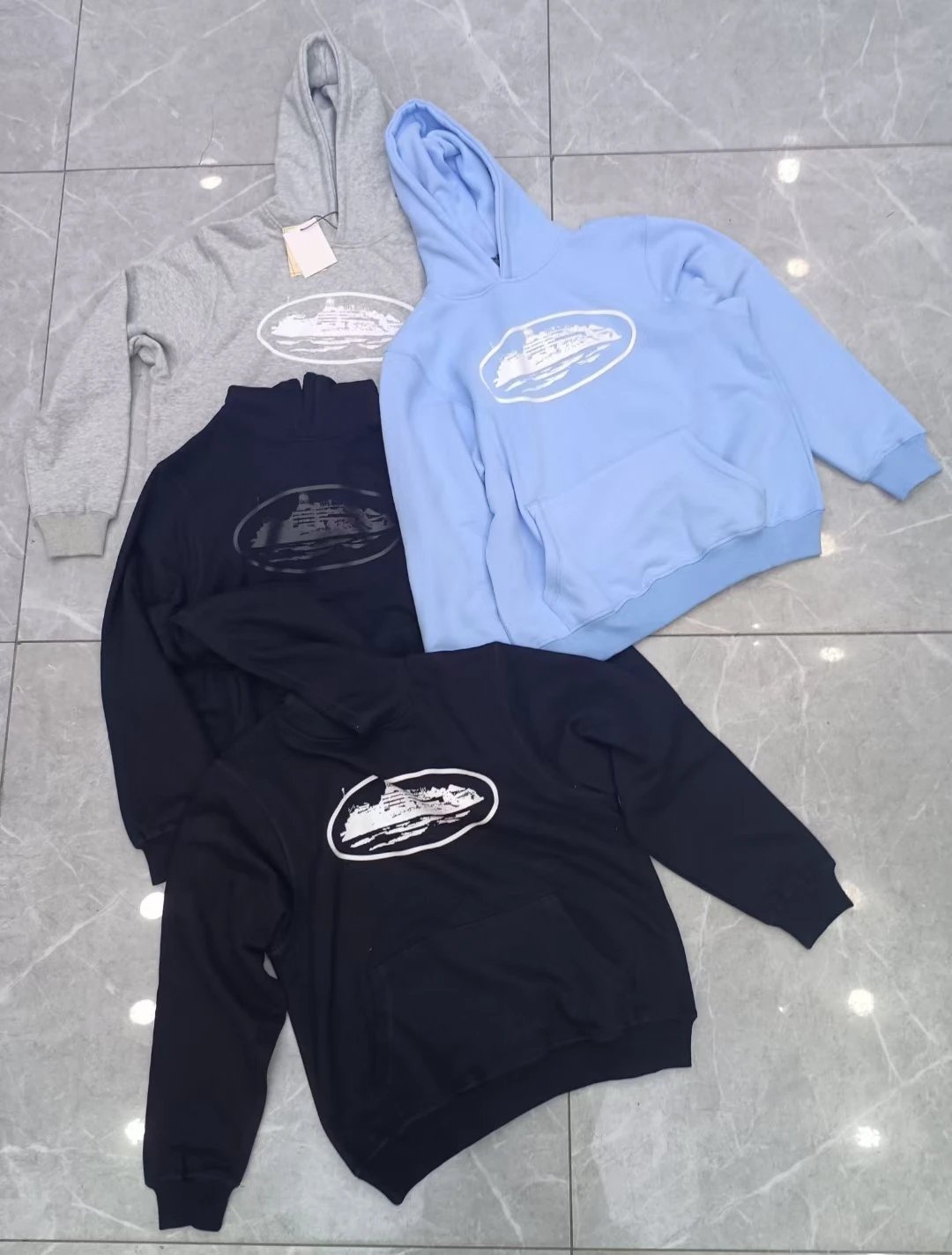 Hooded sweatshirt casual sweatpants set  