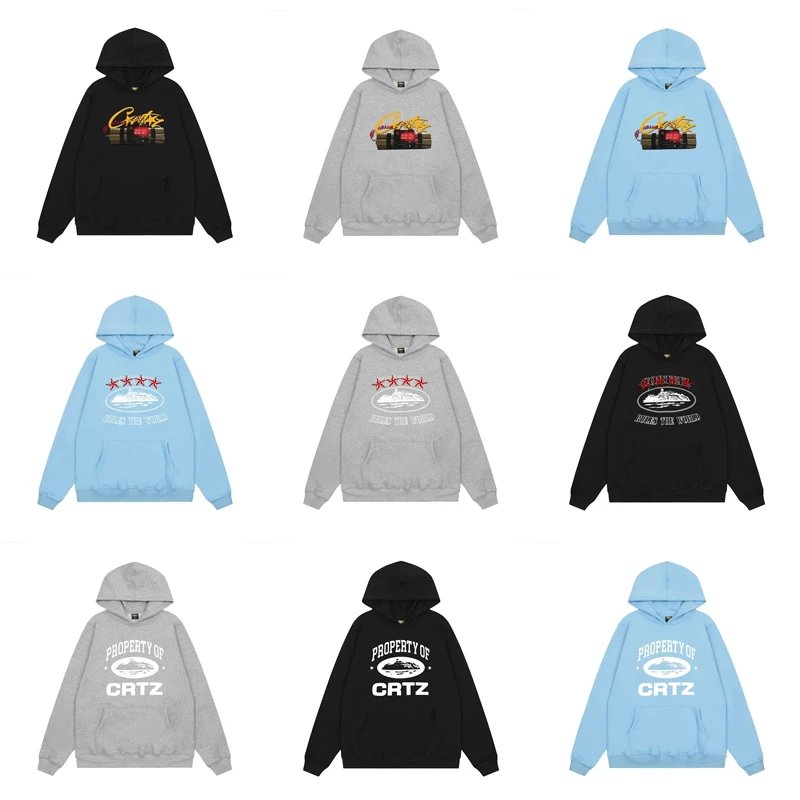 Loose hooded sweatshirts for men and women, trendy casual sportswear  