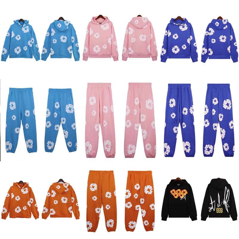 Sweatshirt foam printed short sleeve T-shirt hooded shorts suit  